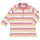  : Tehama Ladies 3/4 Sleeve Stripe Jersey Polos