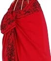 Batik bordered sarong Red with black border