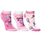 Kids/Childrens Girls Ice Cream Parlour Design Trainer Socks (Pack of 3)