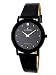 Le Chateau #5094M Men's Black Tone Black Elegant Slim Leather Strap Watch