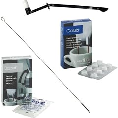 Reinigungs-Set f�r Kaffeevollautomaten: Tabletten, Entkalker, Br�hgruppen- & Milchschlauchb�rste