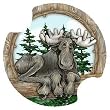 Big Sky Moose Carsters - Coasters for Your Car