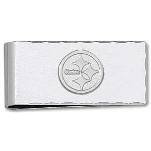 NFL Pittsburgh Steelers Plated Money Clip with Sterling Silver Logo