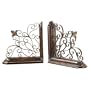 Uttermost 20445 Julieta - Set of Two Bookend, Distressed Chestnut Brown with Light Undertone and Burnished Finish