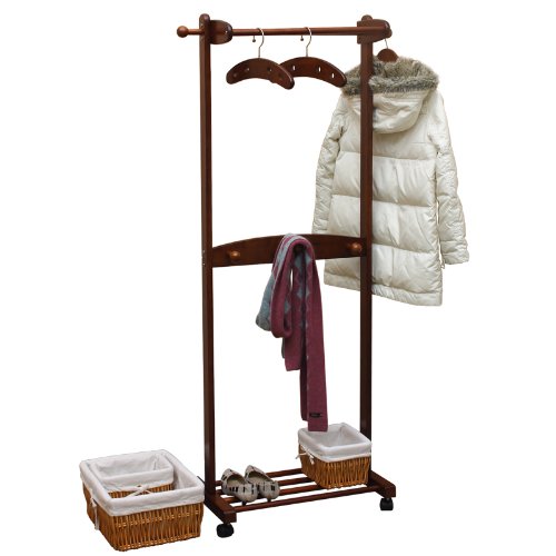 实木多功能挂衣架