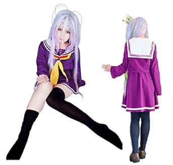 【クリックでお店のこの商品のページへ】Amazon.co.jp | 【エスネット】S-net 天才 ゲーム 少女 白 (しろ) コスプレ セット (新制服 S+ウィッグセット) | ホビー 通販