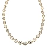 Gold Overlay Sterling Silver Pear-Shaped Cubic Zirconia Necklace by Charles Winston, 17"