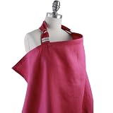 Simple by Bebe Au Lait Organic Nursing Cover, Raspberry