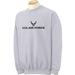 Air Force Sweatshirt - Military Style Physical Training Crewneck Sweatshirt in Gray