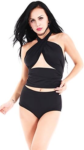 Sardine Kiss Sexy Women Push-up Bra Strappy Bandage High Waist Bottom Bikini Set Bathing Swimwear Swimsuit Without Pads