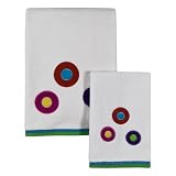 Alex Bubble Dots Bath Towel - White