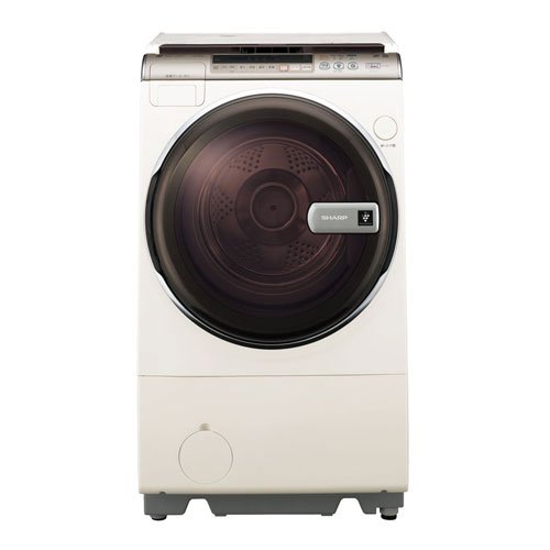 SHARP ドラム式洗濯乾燥機 ホットスチーム ゴールド系・左開き 洗濯容量10.0kg ES-V510-NL