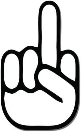 Middle Finger F Bomb Car Sticker Decal Large 10"