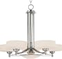 Possini Euro Opal Etched Glass 5+1 Light Chandelier