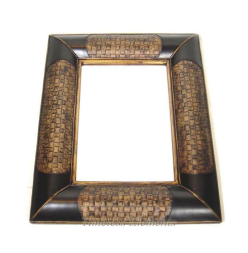 Kitchen: Wood Rattan Mirror
