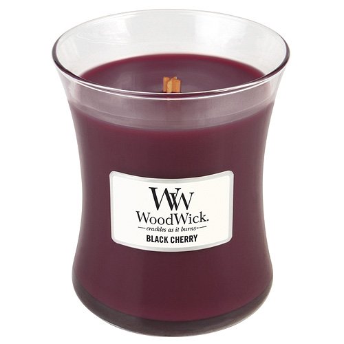1 X BLACK CHERRY WoodWick 10oz Large Jar Candle Burns 100 Hours