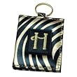 Monogram Letter H Keychain with Mirror
