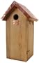 Esschert Design Chickadee Bird House - Antique Wash with Copper Roof