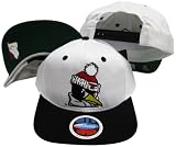 Youngstown State Penguins White/Black Two Tone Plastic Snapback Adjustable Plastic Snap Back Hat / Cap