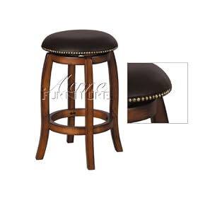 Click here to buy Vintage Oak Finish Swivel Bar Stool 29H #AC 017249 .