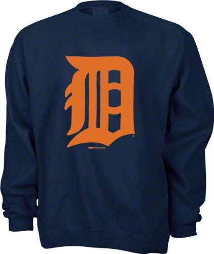 Detroit Tigers Navy Primary Logo Crewneck Sweatshirt