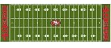 NFL San Francisco 49ers 72-Inch-by-24-Inch Field Runner Rug