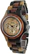 Tense Wood Watch Mens Round Multicolored 3 Dial Hour, Date, G4300IDM