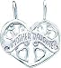Sterling Silver Mother Daughter Break Apart Heart Charm