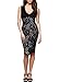 Miusol Womens Sexy Deep V Neck Sleeveless Lace Slim Party Cocktail Dresses
