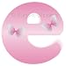 "e" Pink Butterfly Alphabet Letter Name Wall Sticker - baby nursery girls room decor baby nursery girls room decor decoration decorations mural stickers bedroom