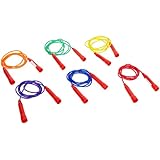 Sportime Color-Coded Vinyl Jump Ropes - 7 feet - Set of 6 - Assorted Colors