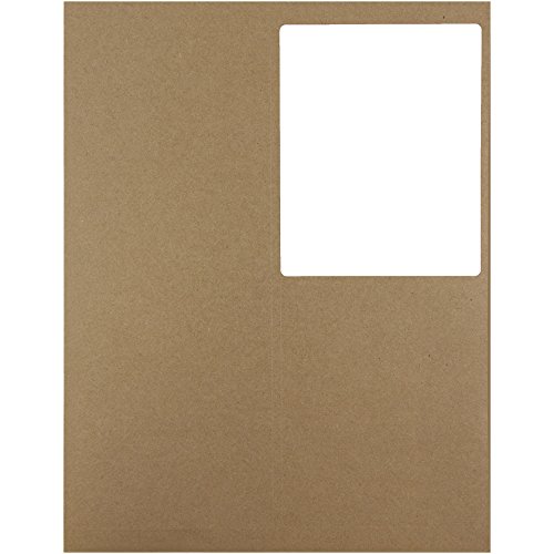 JAM Paper® Large Address Labels Quarter Sheet (4 x 5) Brown Kraft