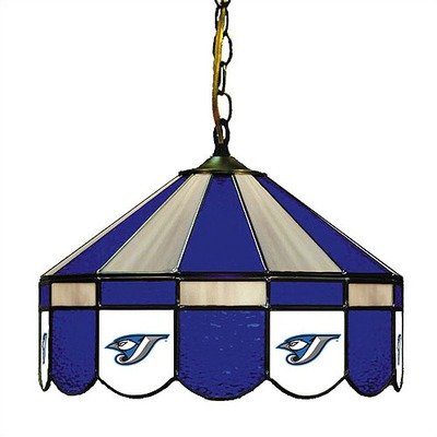 Toronto Blue Jays Stained Glass Pub Light Style: Swag