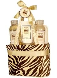 7118 Morgan Avery Sweet Vanilla Bath and Body Zebra Tote Gift Set