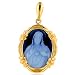 14K Yellow Gold Sacred Heart Oval Cameo Pendant