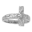 18K White Gold Crucifix Ring