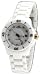 Oniss #ON8205-LRG7 Women's Rose Gold Trim Diamond Marker White Ceramic Watch