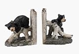Collectible Black Bear Birchwood Birch Wood Bookends Book End Figurine