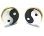 Gold Mosaic Yin Yang Symbol in Onyx and MOP
