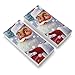 Christmas Holiday Santa Catching Snowflakes Eraser Set of 2