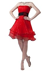 Junior Strapless Short Organza/Satin  Dress
