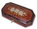 Wooden Sorrento Inlaid Musical Jewelry Box With Beautiful Floral Inlay With 36 Note