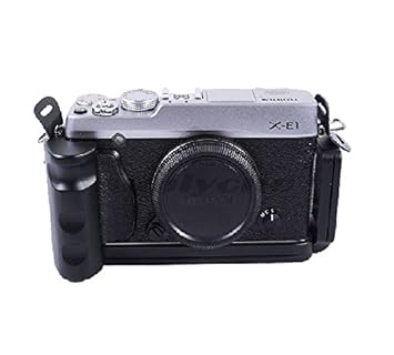 【クリックで詳細表示】【N＆J】FUJIFILM X-E1専用 互換L型ブラケット カメラグリップ N＆J特製ペットボトルリング(カラビナ)付： 家電・カメラ