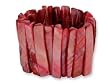 Coral Shell Pink Wide Stretch Bracelet in Organza Gift Bag