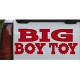 8in X 3.4in Red -- Big Boy Toy Off Road Car Window Wall Laptop Decal Sticker by Rad Dezigns