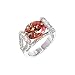 14K White Gold 6 7/8 ct. White and Champagne Cubic Zirconia Fashion Ring