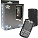 Combo of Black Pama Juno Bluetooth Headset and Black Silicone Skin Cover Case for Blackberry Curve 8330 8300 8320 8310