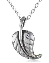 Bob Siemon Sterling Silver Narnia "Goodness Triumphs" Reversible Leaf Pendant Necklace, 18"