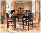 Rustic Birch Stained Lakota Counter Height Table UPH Set