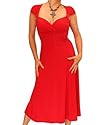 Blue Banana - Rot Sweetheart Nackenlinie Slinky Kleid